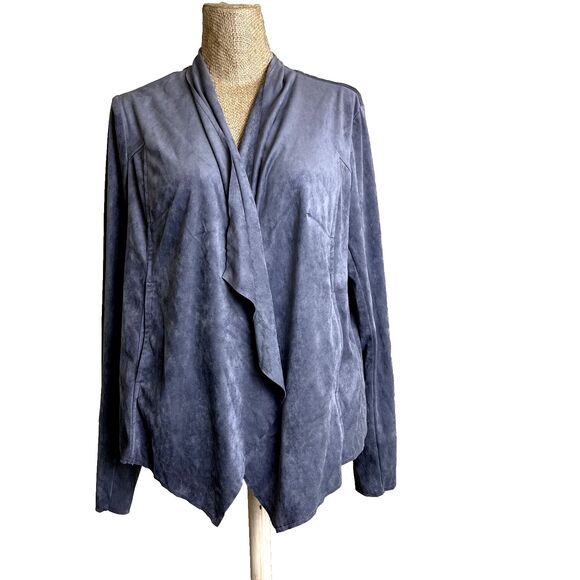 Kut from The Kloth Gray Long Sleeve Open Blazer Sz L Cardigan Whimsygoth - Picture 12 of 15